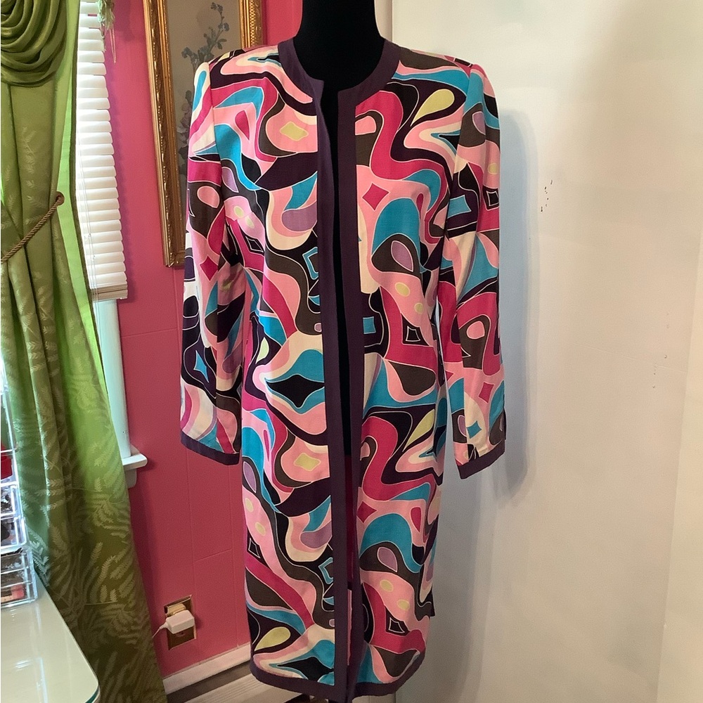 Colorful Abstract Print Women's Dress